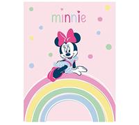 Disney Minnie Mouse Coperta in pile 140 x 100 Arcobaleno