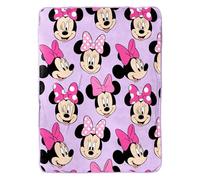 Disney Minnie Mouse - Coperta morbida in peluche, 100 x 150 cm, accogliente, calda, perfetta per bambini o adulti, motivo: molte facce