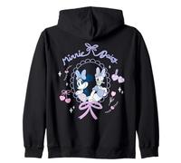 Disney Minnie Mouse & Daisy Duck Friend Heart Coquette Style Felpa con Cappuccio
