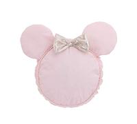 Disney Minnie Mouse Decorative Shaped Pillow with Dimensional Ears & Bow, Pink/Metallic Gold