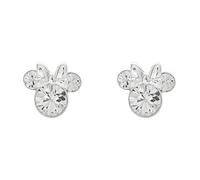 Disney Minnie Mouse E905162RAPRL - Orecchini in argento sterling con pietra portafortuna, Argento sterling, cristallo