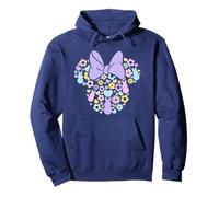 Disney Minnie Mouse Easter Cute Bunny Floral Silhouette Logo Felpa con Cappuccio