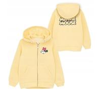 Disney Minnie Mouse - Felpa con cappuccio per bambine con cappuccio, con cerniera, taglia 104-152 cm, calda idea regalo, giallo., 122