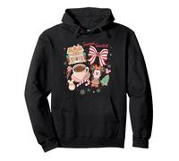 Disney Minnie Mouse Holiday Gingerbread Christmas Collage Felpa con Cappuccio