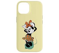 Disney Minnie Mouse in Orange & Green Color Trend Bow Pose Custodia per iPhone 14