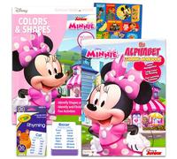 Disney Minnie Mouse Learning Toy Set Minnie Mouse Workbook Bundle - Confezione da 2 Libro di attività Minnie Mouse con Minnie Mouse Colori e Forme cartella di lavoro