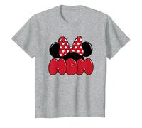 Disney Minnie Mouse Mother's Day Ears for Mom Maglietta, Bambini, Grigio Melange, 4 anni