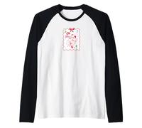 Disney Minnie Mouse Oh My Pjs Cozy Christmas Holiday Stamp Maglia con Maniche Raglan