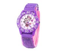 Disney Minnie Mouse - Orologio analogico al quarzo con cinturino in nylon per bambini, viola, Viola, striscia