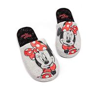 Disney Minnie Mouse Pantofole da donna Slip-on Scarpe Grigio Grigio
