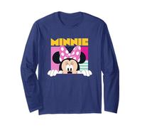 Disney Minnie Mouse Peeking Minnie Retro Panel Maglia a Manica