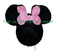 DISNEY MINNIE MOUSE Poliestere Morbido Nero, Rosa Bagno Pavimento Tappeto