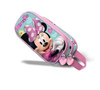 Disney Minnie Mouse Pose-Astuccio 3D Doppio, Rosa, 22 x 10 cm