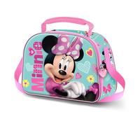 Disney Minnie Mouse Pose-Borsa Porta Merenda 3D, Rosa, 26 x 20 cm
