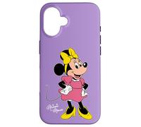 Disney Minnie Mouse Retro Character Cute Pose Trip Matching Custodia per iPhone 16