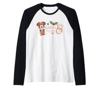 Disney Minnie Mouse Season's Sweetest Gingerbread Christmas Maglia con Maniche Raglan