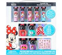 Disney Minnie Mouse Set di trucco cosmetico scintillante per ragazze con balsamo per labbra smalto per unghie adesivo per unghie perfetto per regalo di compleanno da Townley Girl