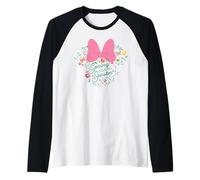 Disney Minnie Mouse Spring Into The Season Flower Icon Maglia con Maniche Raglan