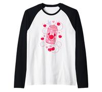 Disney Minnie Mouse Sweet Treats Pink Cherry Soda Coquette Maglia con Maniche Raglan