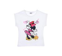 Disney Minnie Mouse T-Shirt per Bambina, Maglietta con Stampa 'Have a Nice Day' (IT, età, 4 Anni, Regular, Bianco)