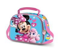 Disney Minnie Mouse Tender-Borsa Porta Merenda 3D, Blu, 26 x 20 cm, Capacità 5 L