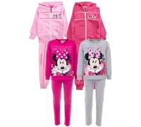 Disney Minnie Mouse - Tuta Bambina 2-8 Anni Morbido Tessuto Felpato | Completo con Felpa Girocollo o Felpa con Cappuccio e Pantalone Coordinato | Idea Regalo Ufficiale [6309 Grigio - 5 anni]
