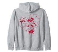 Disney Minnie Mouse XOXO Heart Coquette Valentine's Day Felpa con Cappuccio