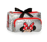 Disney Minnie My Pretty Bow Portamonete Tre Scomparti Grigio 20,5 x 10,5 x 8,5 cm Poliestere