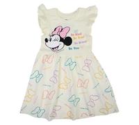 Disney MINNIE, Set 2 pezzi, T-shirt + Pantaloncini, Bambini, (da 2 a 8 anni), Unisex, Ragazzo, Ragazza, Morbido, carino, Caldo, T-shirt, Pantaloni, Modello DIS MF 5223C254 S1-6A, BEIGE