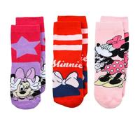 Disney Minnie Set 3 Paia Calzini Antiscivolo Donna Cotone Invernali