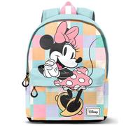 Disney Minnie Mouse Squares-Zaino HS FAN 3.0, Blu 31 x 41 cm, Capacità 22 L