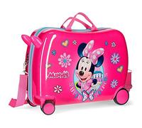 Disney Minnie Super Helpers Valigia per Bambini, Rigida in ABS, Chiusura a Combinazione Laterale, 4 Ruote, Bagaglio a Mano, Rosa (Pink 01)