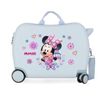 Disney Minnie Super Helpers Valigia per Bambini, Rigida in ABS, Chiusura a Combinazione Laterale, 4 Ruote, Bagaglio a Mano, Blu Chiaro