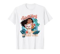 Disney Moana Birthday Island Girl Moana Pua Hei Hei Big Logo Maglietta