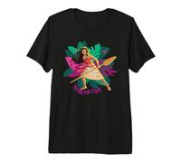 Disney Moana Born For This Floral Background Oar In Hand Maglietta premium