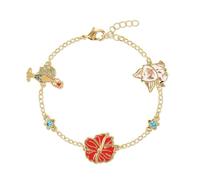 Disney Moana - Braccialetto da ragazza in argento Sterling con catena color oro