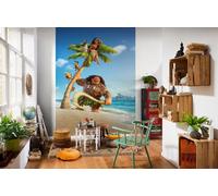 Disney Moana Foto Parati Premium 184x248cm Tessuto Non Maui Blu Spiaggia Scenery