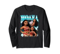 Disney Moana Multipose Collage Distressed Portrait Maglia a Manica