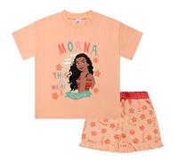 Disney Moana/Oceania - Vaiana - Pigiama a Maniche Corte per Bambini - 100% Cotone - 9-10 Anni: 140cm