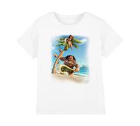 Disney T-shirt Moana Poster Girls Bianco 3-4 anni Bambine e Ragazze