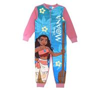 Disney Moana - Tutina intera da bambina, pigiama tutto in uno, rosa/blu, età 18 mesi - 10 anni, Blu, 2-3 Years