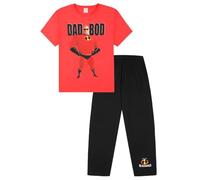 Disney Mr Incredible Dad Bod - Pigiama lungo da uomo, Rosso, L