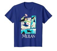 Disney Mulan Action Panels Maglietta, Bambini, Blu Reale, 12 anni