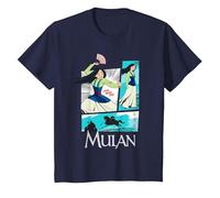 Disney Mulan Action Panels Maglietta, Bambini, Navy, 4 anni