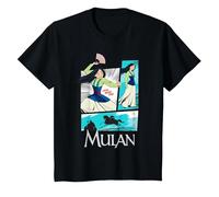 Disney Mulan Action Panels Maglietta, Bambini, Nero, 4 anni