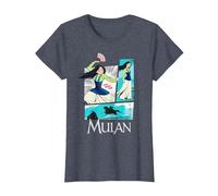 Disney Mulan Action Panels Maglietta, Donna, Pervinca, S