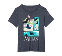 Disney Mulan Action Panels Maglietta, Donna plus-size, Pervinca, 2X