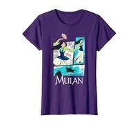 Disney Mulan Action Panels Maglietta, Donna, Viola, S