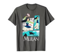 Disney Mulan Action Panels Maglietta, Uomo, Asfalto, 5XL