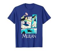 Disney Mulan Action Panels Maglietta, Uomo, Blu Reale, S